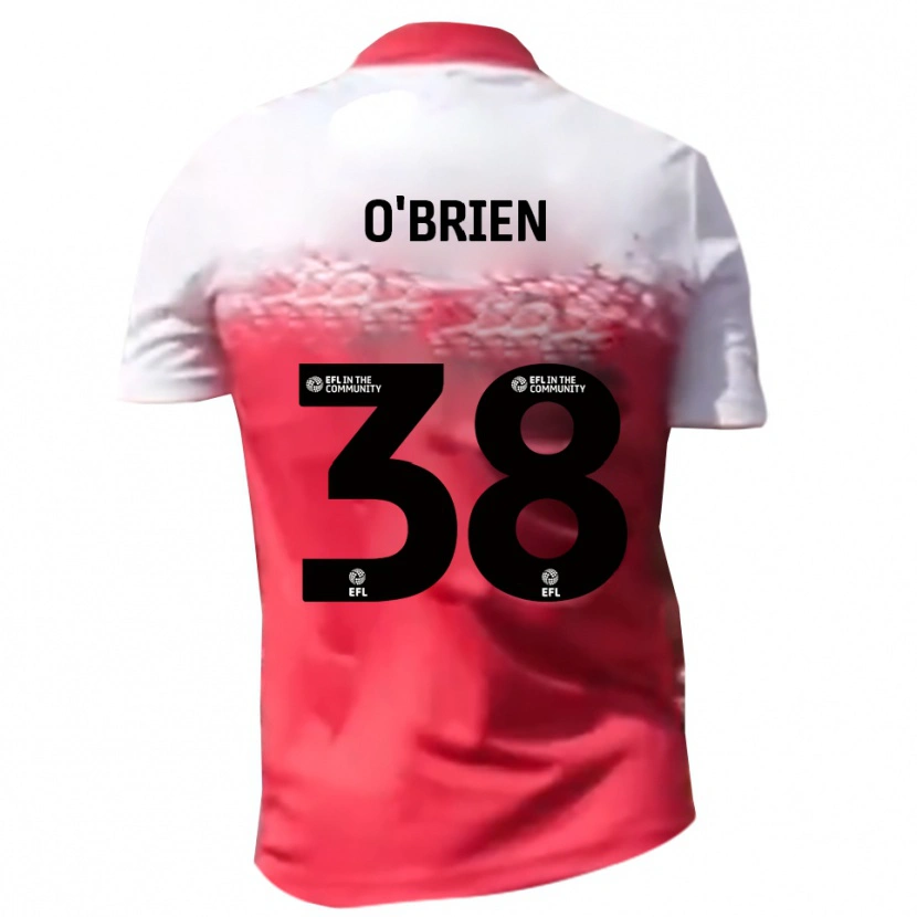 Danxen Enfant Maillot Connor O'brien #38 Blanc Rouge Tenues Domicile 2025/26 T-Shirt