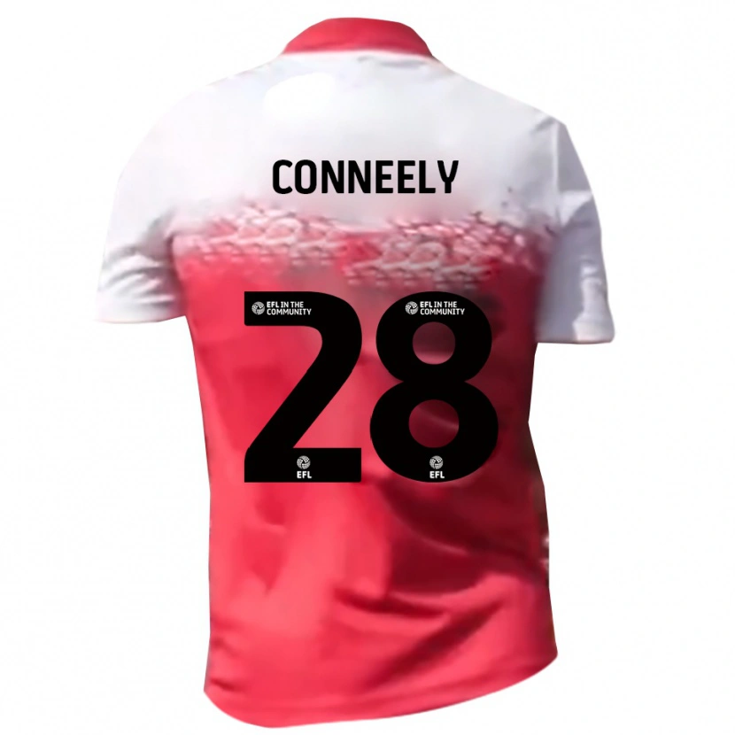 Danxen Enfant Maillot Seamus Conneely #28 Blanc Rouge Tenues Domicile 2025/26 T-Shirt