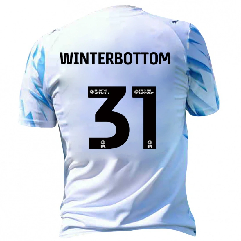 Danxen Enfant Maillot Ben Winterbottom #31 Blanc Bleu Ciel Tenues Domicile 2025/26 T-Shirt