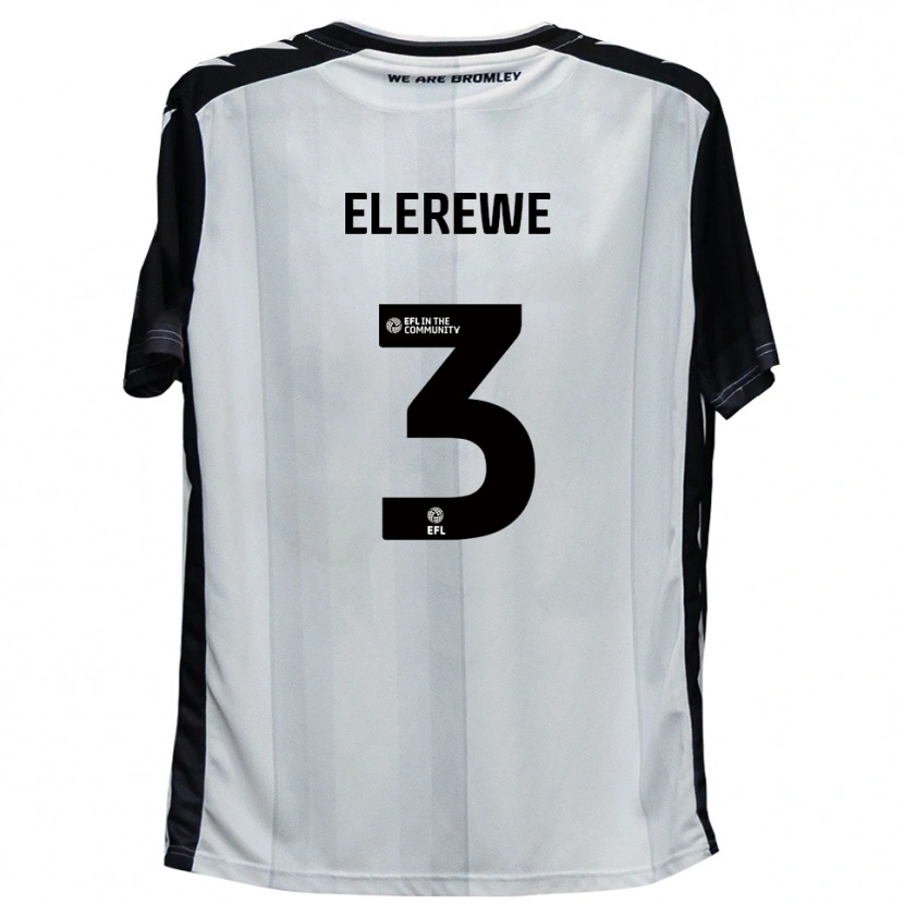 Danxen Enfant Maillot Deji Elerewe #3 Blanc Noir Tenues Domicile 2025/26 T-Shirt