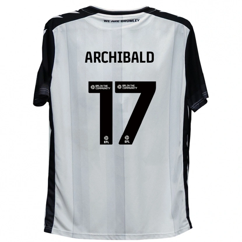 Danxen Enfant Maillot Sam Archibald #17 Blanc Noir Tenues Domicile 2025/26 T-Shirt