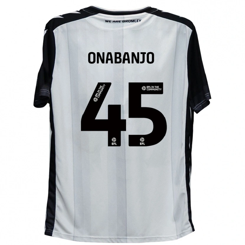 Danxen Enfant Maillot Remi Onabanjo #45 Blanc Noir Tenues Domicile 2025/26 T-Shirt