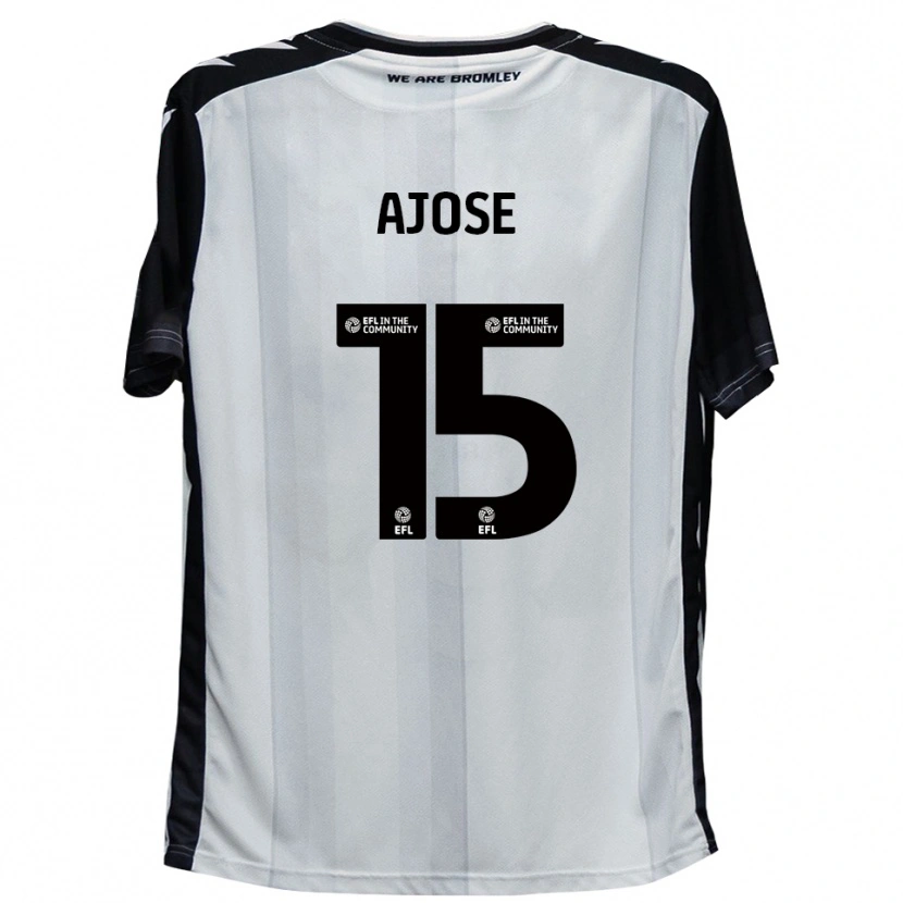 Danxen Enfant Maillot Zac Ajose #15 Blanc Noir Tenues Domicile 2025/26 T-Shirt