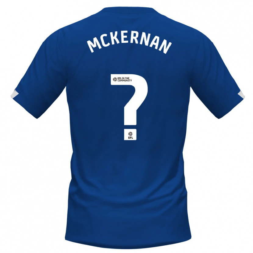 Danxen Enfant Maillot Marcus Mckernan #0 Bleu Blanc Tenues Domicile 2025/26 T-Shirt