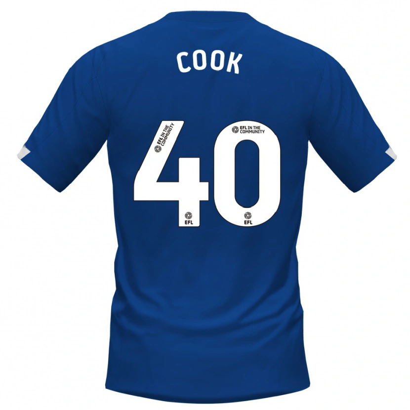 Danxen Enfant Maillot Connor Cook #40 Bleu Blanc Tenues Domicile 2025/26 T-Shirt