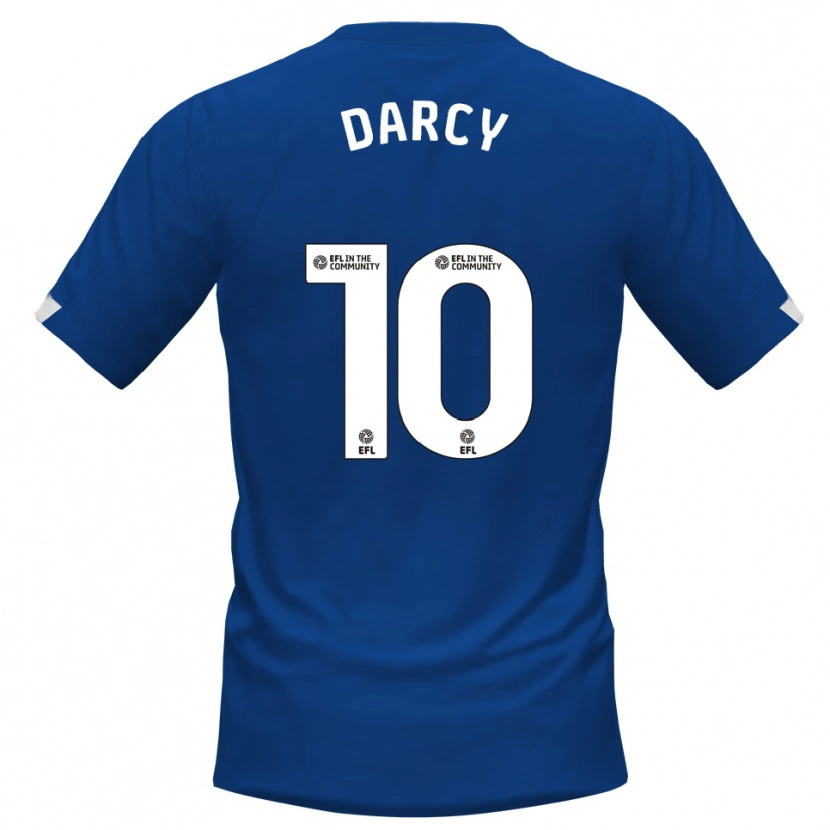Danxen Enfant Maillot Ronan Darcy #10 Bleu Blanc Tenues Domicile 2025/26 T-Shirt