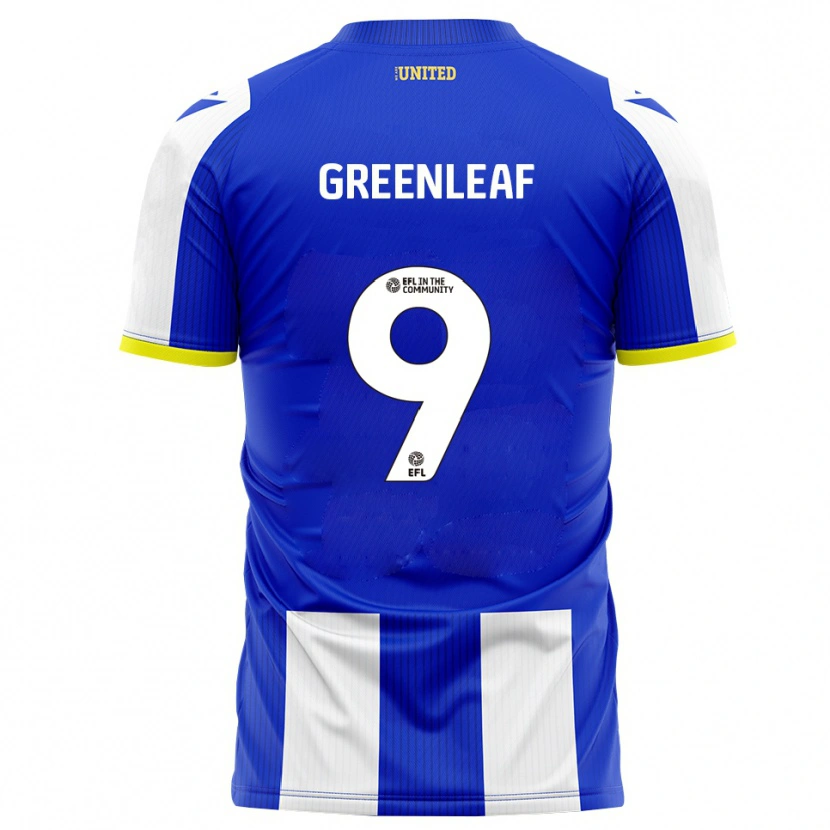 Danxen Enfant Maillot Ruby Greenleaf #9 Bleu Blanc Tenues Domicile 2025/26 T-Shirt