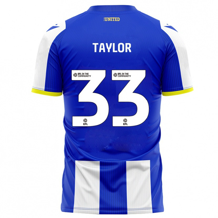 Danxen Enfant Maillot Lyle Taylor #33 Bleu Blanc Tenues Domicile 2025/26 T-Shirt
