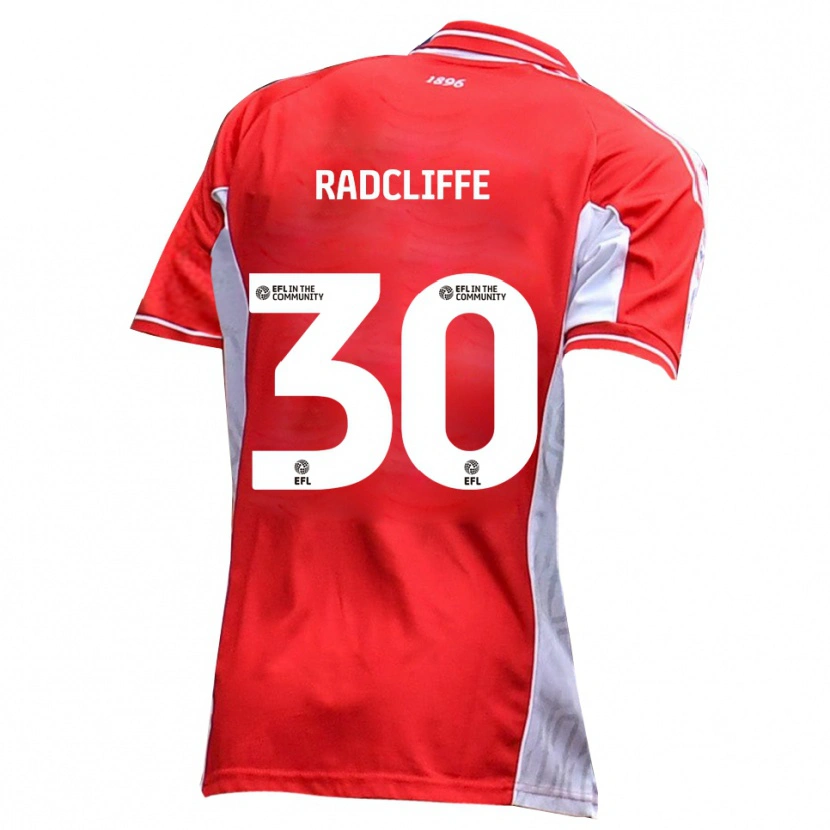 Danxen Enfant Maillot Ben Radcliffe #30 Rouge Blanc Tenues Domicile 2025/26 T-Shirt