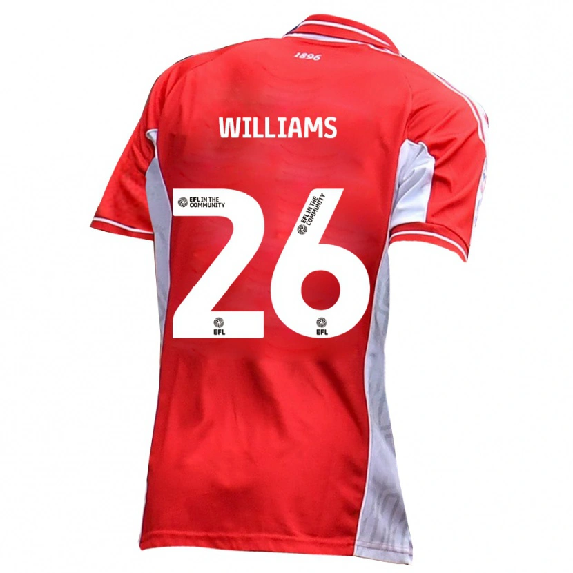 Danxen Enfant Maillot Jay Williams #26 Rouge Blanc Tenues Domicile 2025/26 T-Shirt