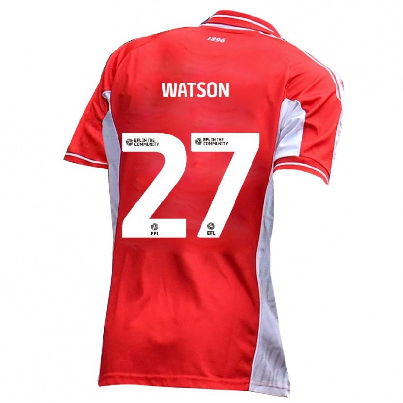 Danxen Enfant Maillot Louie Watson #27 Rouge Blanc Tenues Domicile 2025/26 T-Shirt