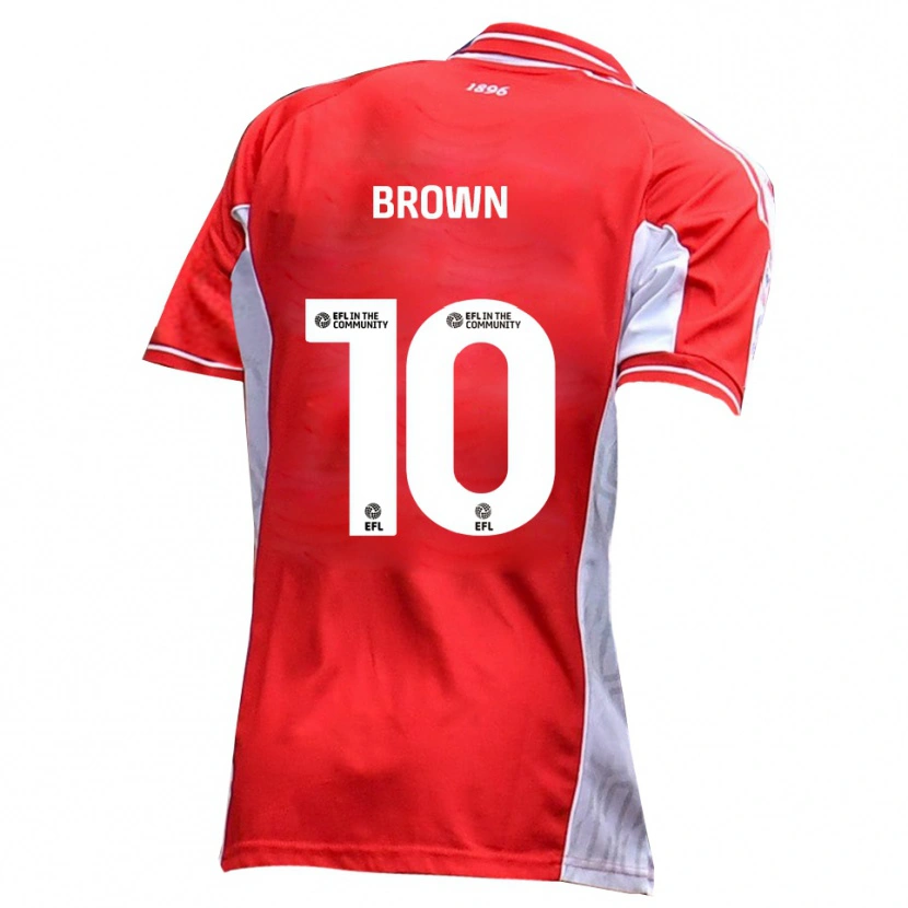 Danxen Enfant Maillot Reece Brown #10 Rouge Blanc Tenues Domicile 2025/26 T-Shirt
