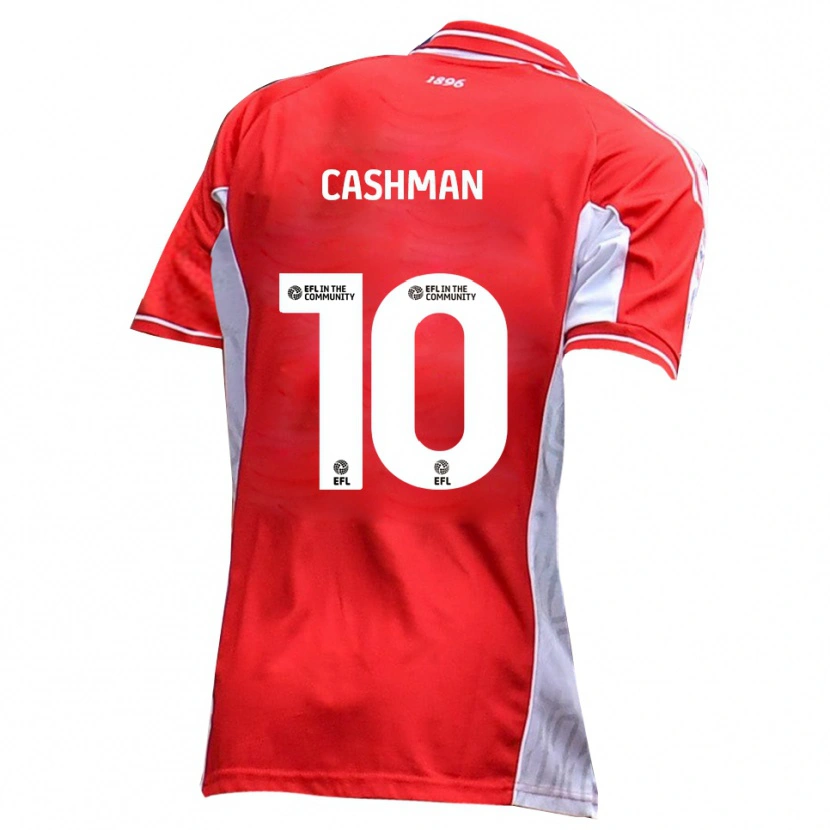 Danxen Enfant Maillot Danny Cashman #10 Rouge Blanc Tenues Domicile 2025/26 T-Shirt