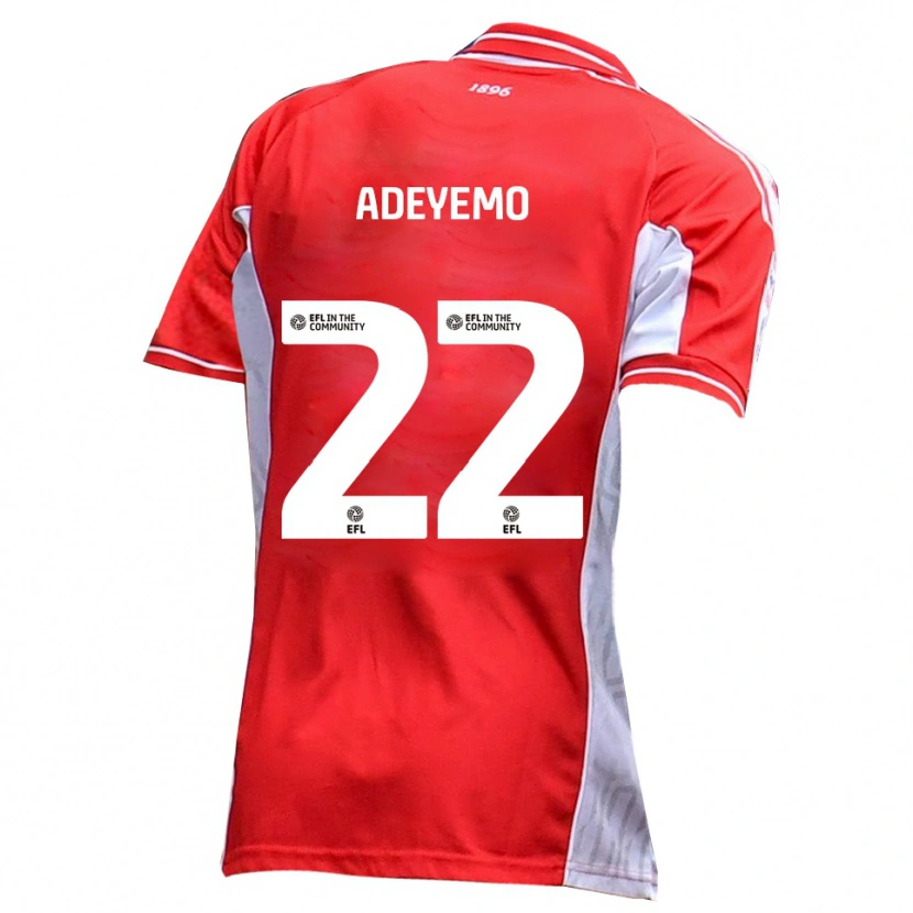 Danxen Enfant Maillot Ade Adeyemo #22 Rouge Blanc Tenues Domicile 2025/26 T-Shirt