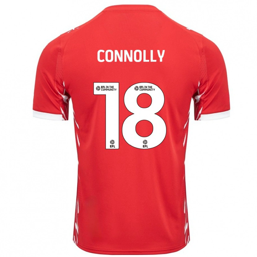Danxen Enfant Maillot James Connolly #18 Rouge Blanc Tenues Domicile 2025/26 T-Shirt