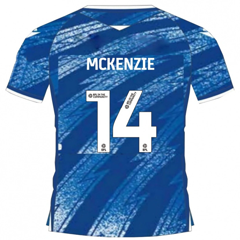 Danxen Enfant Maillot Robbie Mckenzie #14 Bleu Blanc Tenues Domicile 2025/26 T-Shirt