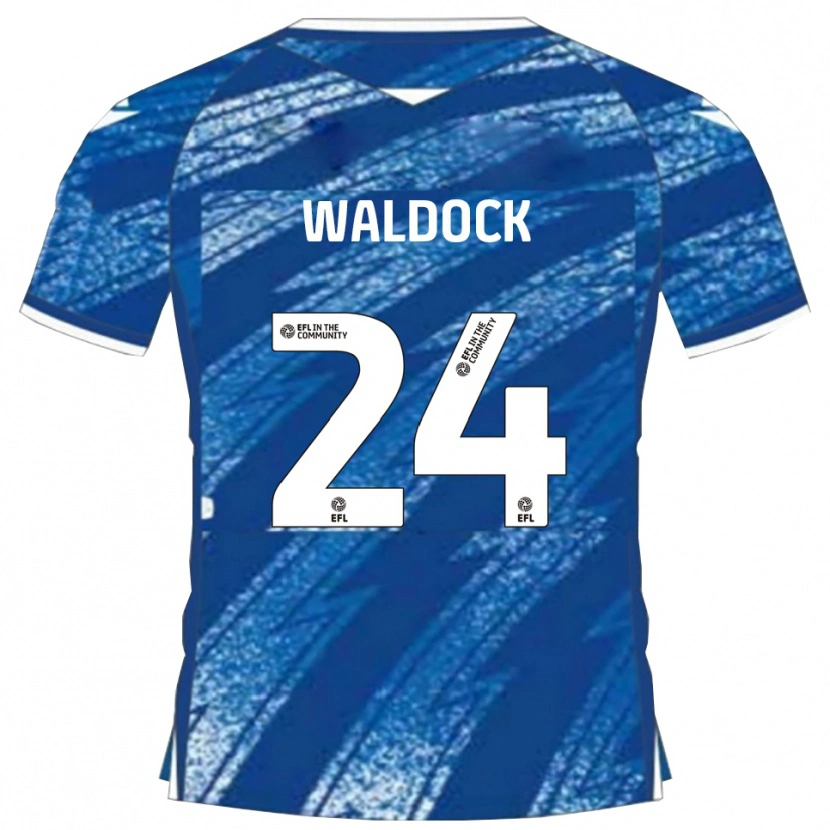 Danxen Enfant Maillot Harry Waldock #24 Bleu Blanc Tenues Domicile 2025/26 T-Shirt