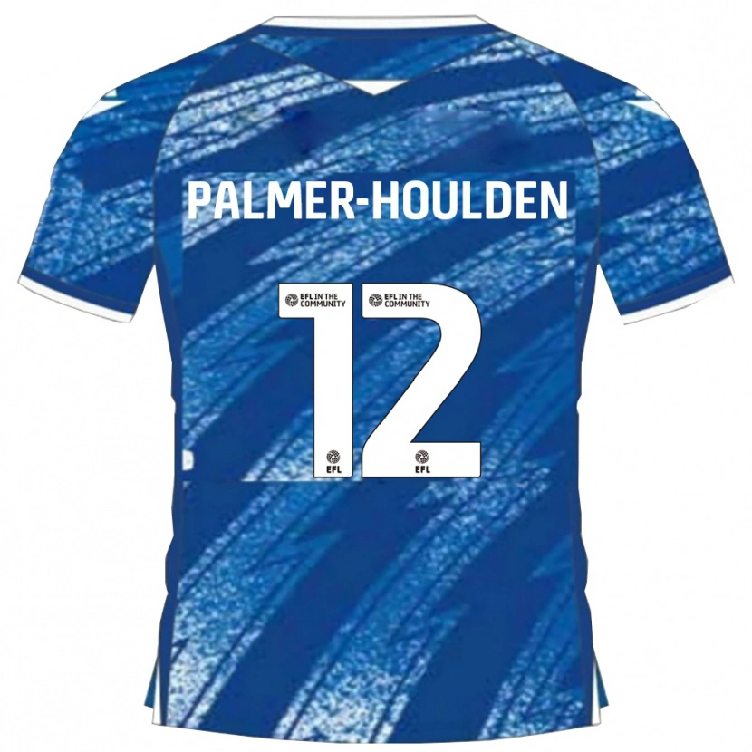 Danxen Enfant Maillot Seb Palmer-Houlden #12 Bleu Blanc Tenues Domicile 2025/26 T-Shirt