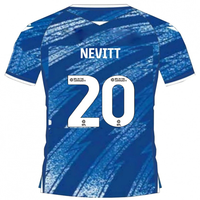 Danxen Enfant Maillot Elliott Nevitt #20 Bleu Blanc Tenues Domicile 2025/26 T-Shirt