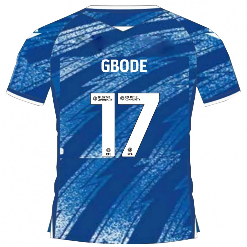 Danxen Enfant Maillot Joseph Gbode #17 Bleu Blanc Tenues Domicile 2025/26 T-Shirt