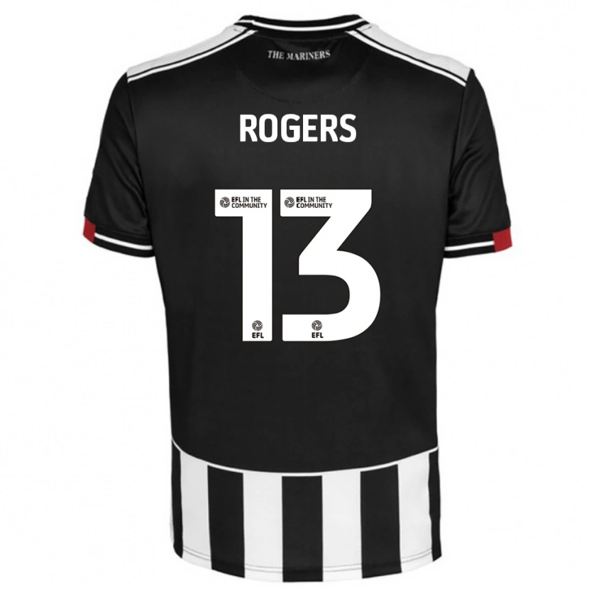 Danxen Enfant Maillot Hayden Rogers #13 Noir Blanc Rouge Tenues Domicile 2025/26 T-Shirt