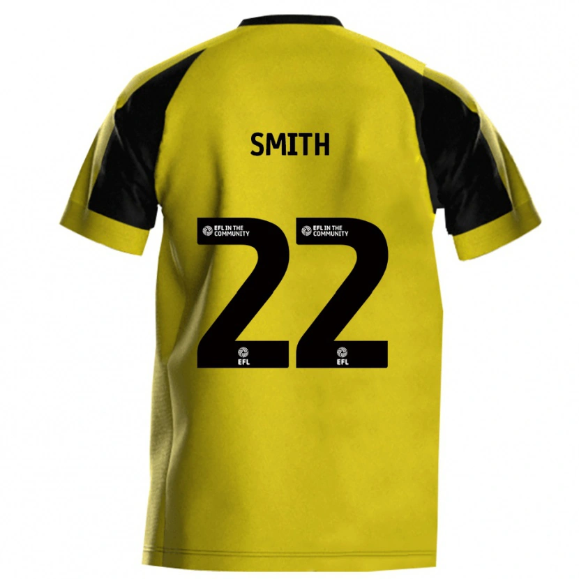 Danxen Enfant Maillot Reece Smith #22 Jaune Gris Tenues Domicile 2025/26 T-Shirt