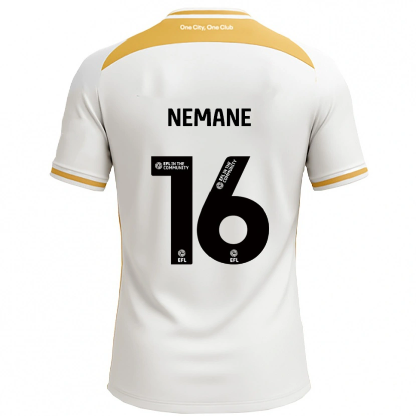 Danxen Enfant Maillot Aaron Nemane #16 Blanc Or Tenues Domicile 2025/26 T-Shirt