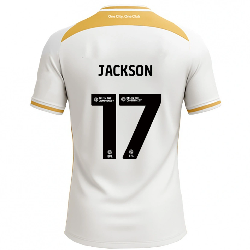 Danxen Enfant Maillot Cayleigh Jackson #17 Blanc Or Tenues Domicile 2025/26 T-Shirt