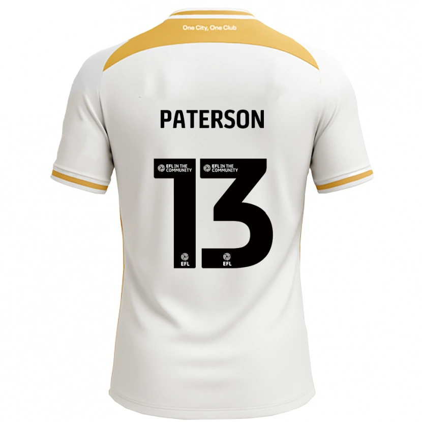Danxen Enfant Maillot Callum Paterson #13 Blanc Or Tenues Domicile 2025/26 T-Shirt