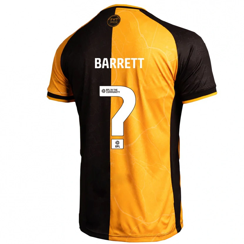 Danxen Enfant Maillot Rhys Barrett #0 Jaune Noir Tenues Domicile 2025/26 T-Shirt