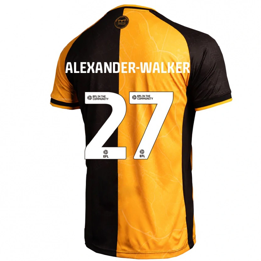 Danxen Enfant Maillot Moses Alexander-Walker #27 Jaune Noir Tenues Domicile 2025/26 T-Shirt