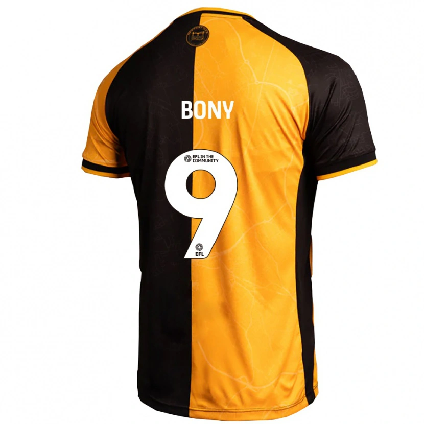 Danxen Enfant Maillot Orphee Bony #9 Jaune Noir Tenues Domicile 2025/26 T-Shirt