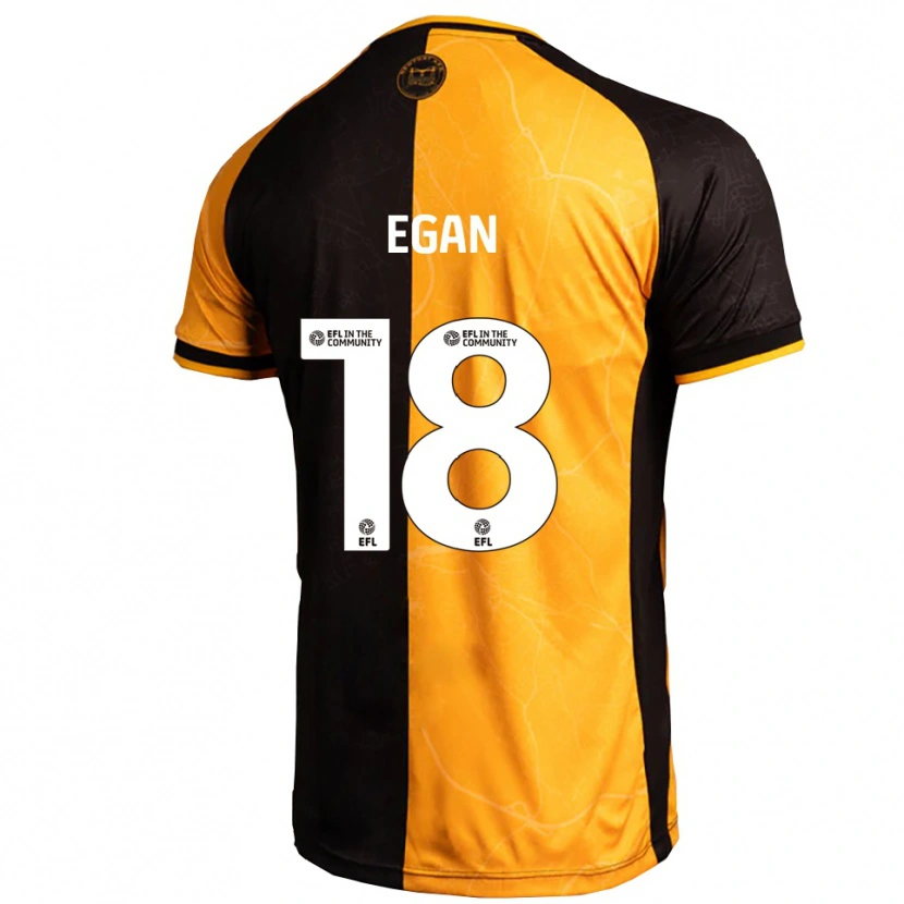 Danxen Enfant Maillot Cameron Egan #18 Jaune Noir Tenues Domicile 2025/26 T-Shirt