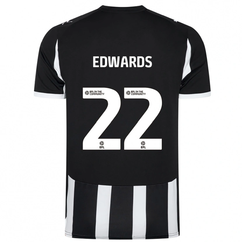 Danxen Enfant Maillot Curtis Edwards #22 Noir Blanc Tenues Domicile 2025/26 T-Shirt