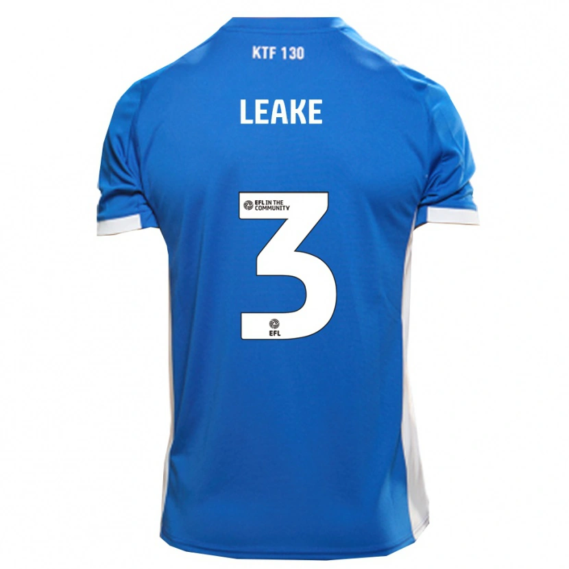 Danxen Enfant Maillot Jake Leake #3 Bleu Blanc Tenues Domicile 2025/26 T-Shirt