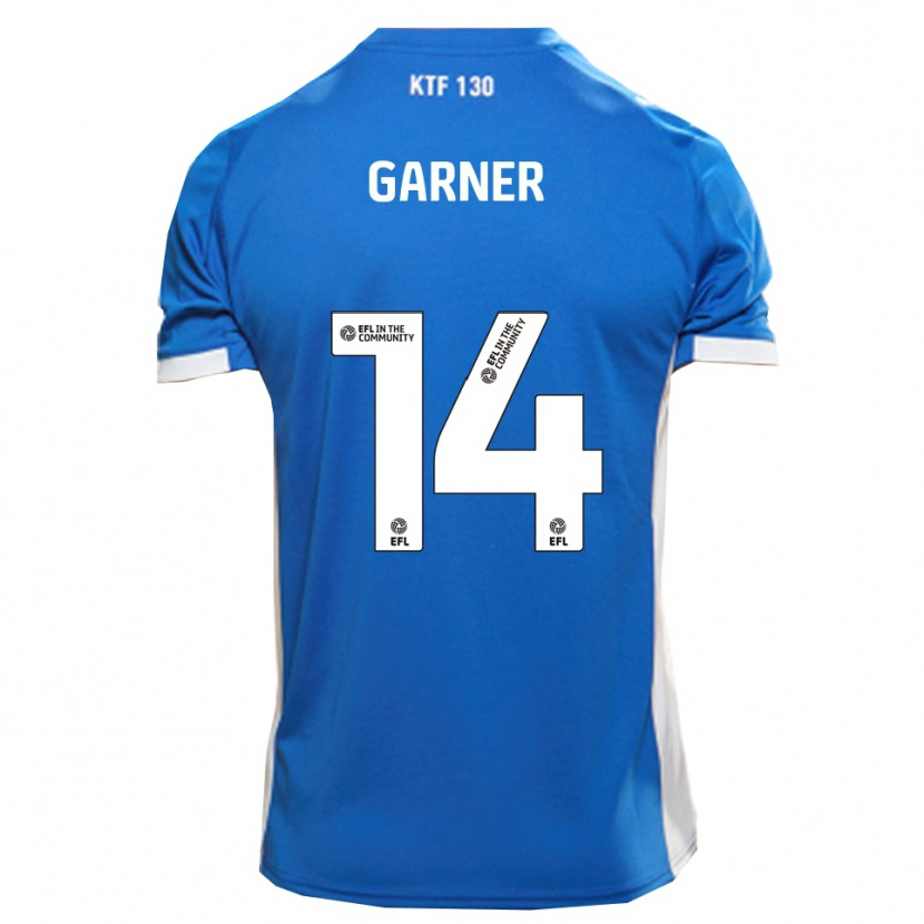 Danxen Enfant Maillot Joe Garner #14 Bleu Blanc Tenues Domicile 2025/26 T-Shirt