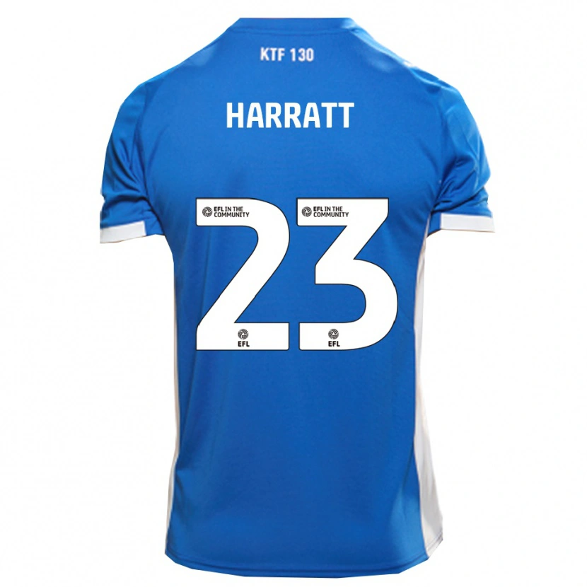 Danxen Enfant Maillot Kian Harratt #23 Bleu Blanc Tenues Domicile 2025/26 T-Shirt