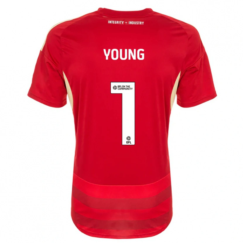 Danxen Enfant Maillot Matthew Young #1 Rouge Blanc Tenues Domicile 2025/26 T-Shirt