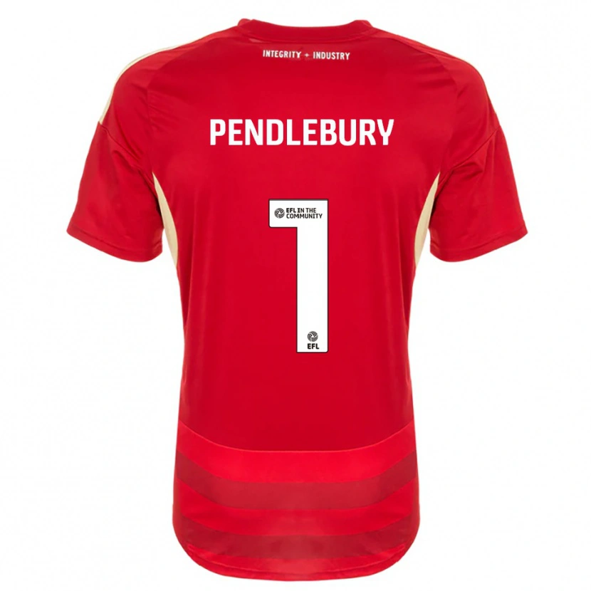 Danxen Enfant Maillot Izzy Pendlebury #1 Rouge Blanc Tenues Domicile 2025/26 T-Shirt