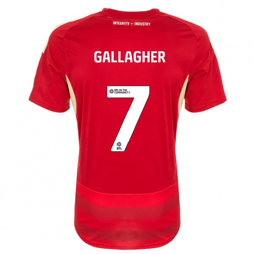 Danxen Enfant Maillot Tamzin Gallagher #7 Rouge Blanc Tenues Domicile 2025/26 T-Shirt