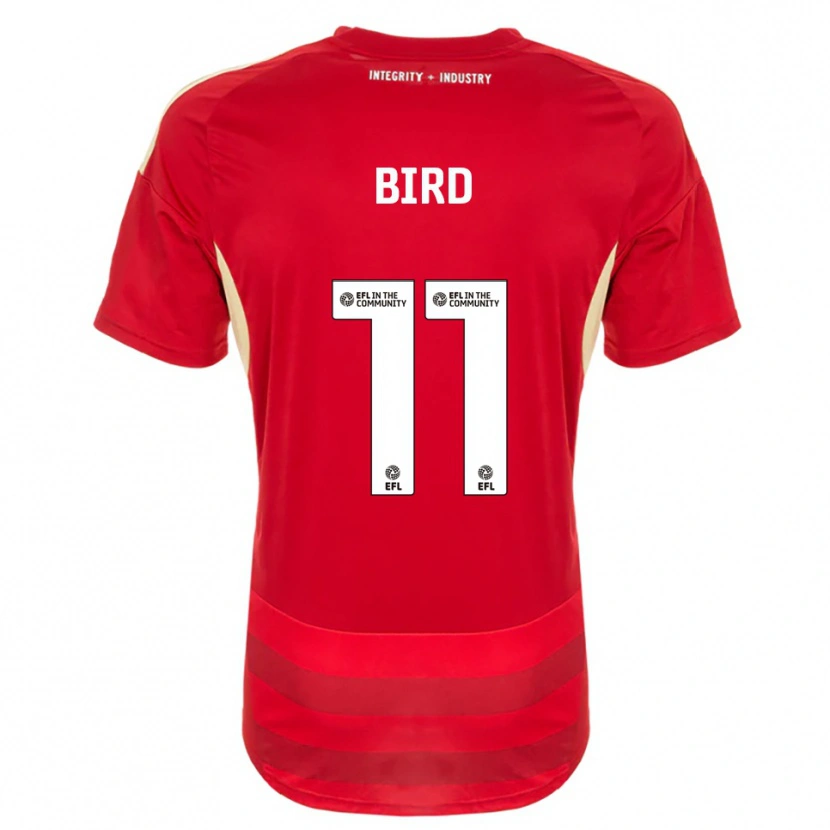 Danxen Enfant Maillot Jay Bird #11 Rouge Blanc Tenues Domicile 2025/26 T-Shirt