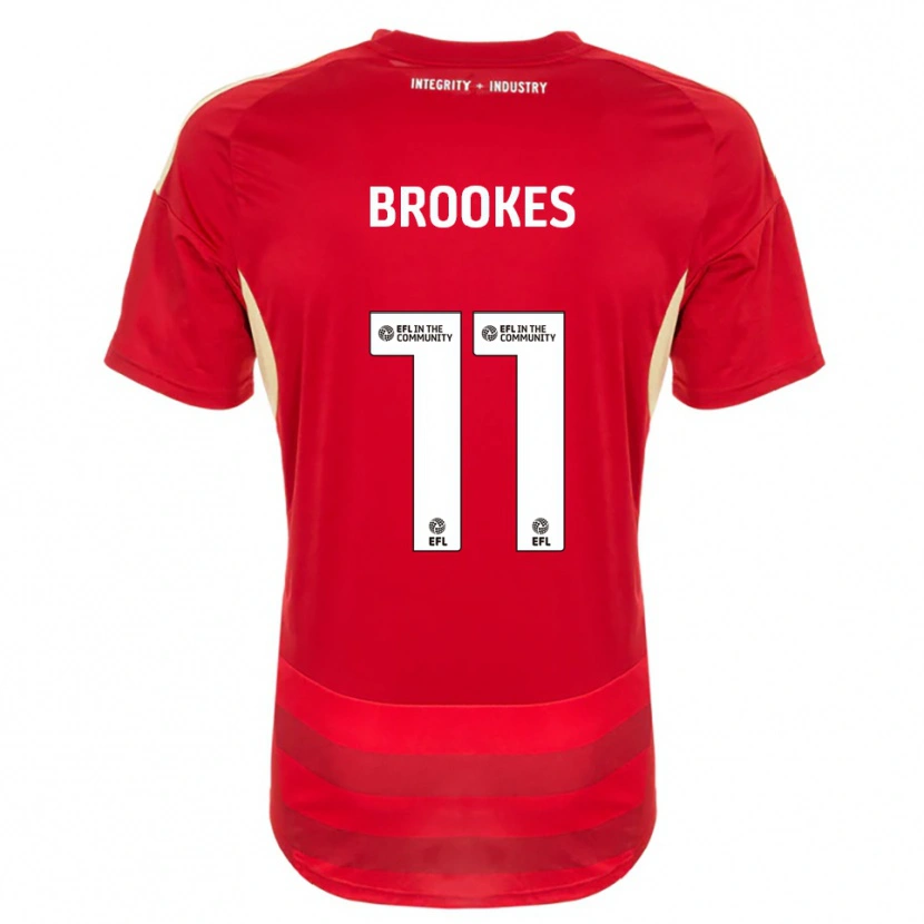 Danxen Enfant Maillot Evie Brookes #11 Rouge Blanc Tenues Domicile 2025/26 T-Shirt