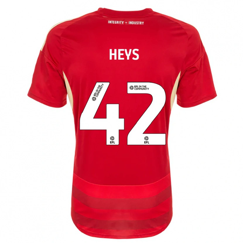Danxen Enfant Maillot Marshall Heys #42 Rouge Blanc Tenues Domicile 2025/26 T-Shirt
