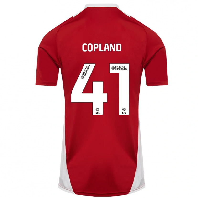 Danxen Enfant Maillot Jack Copland #41 Rouge Blanc Or Tenues Domicile 2025/26 T-Shirt