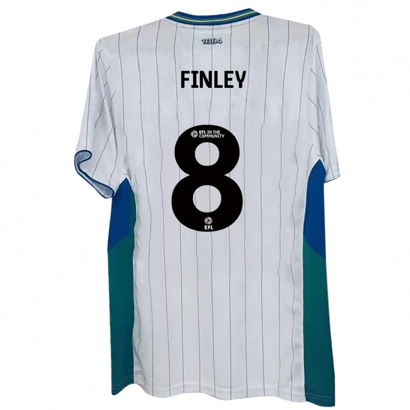 Danxen Enfant Maillot Sam Finley #8 Blanc Vert Bleu Tenues Domicile 2025/26 T-Shirt