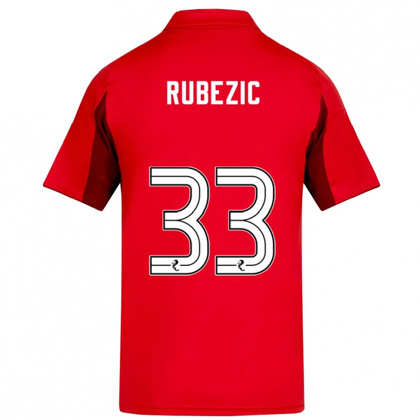 Danxen Enfant Maillot Slobodan Rubezic #33 Rouge Bordeaux Tenues Domicile 2025/26 T-Shirt