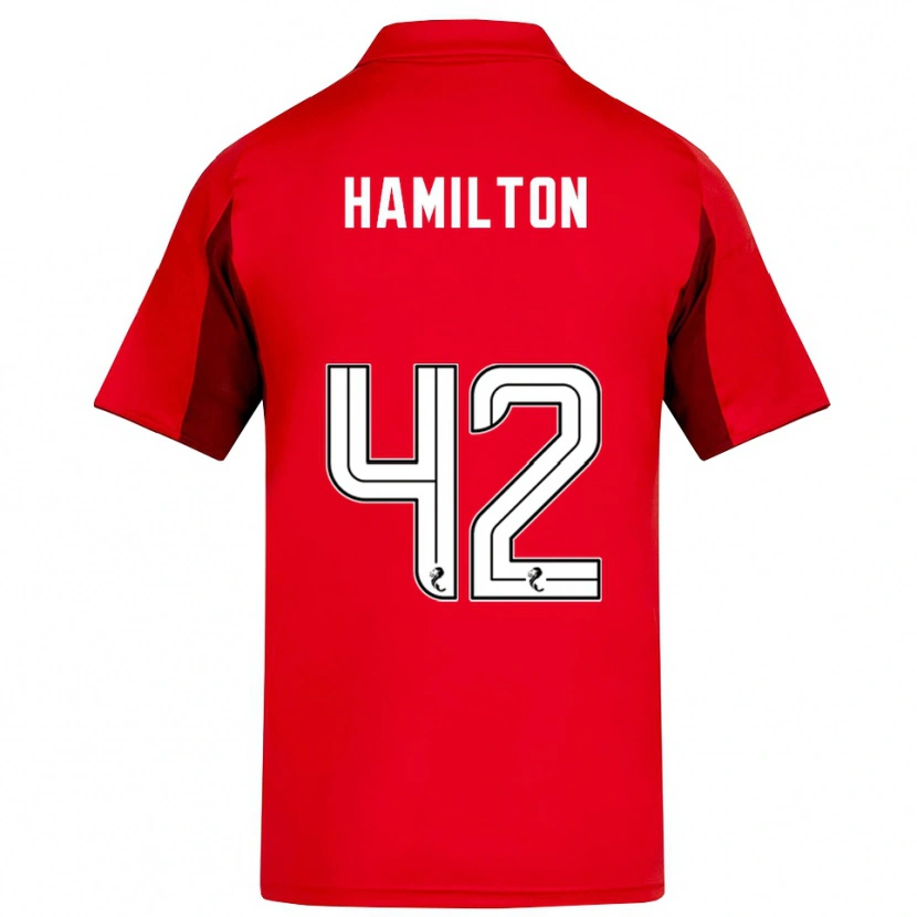 Danxen Enfant Maillot Brendan Hamilton #42 Rouge Bordeaux Tenues Domicile 2025/26 T-Shirt