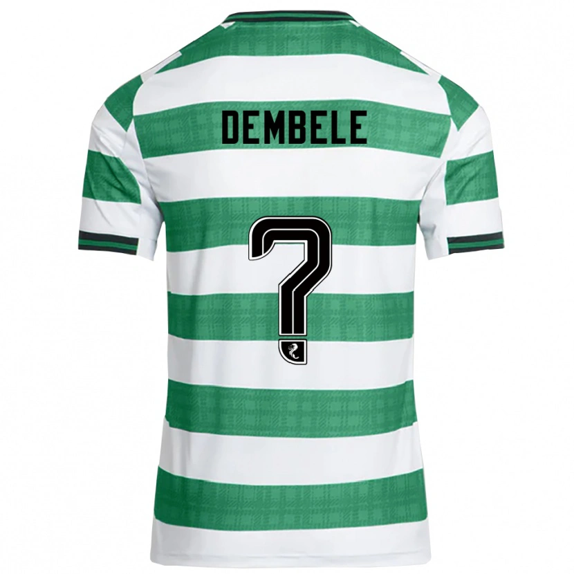 Danxen Enfant Maillot Hassan Dembele #0 Vert Blanc Tenues Domicile 2025/26 T-Shirt