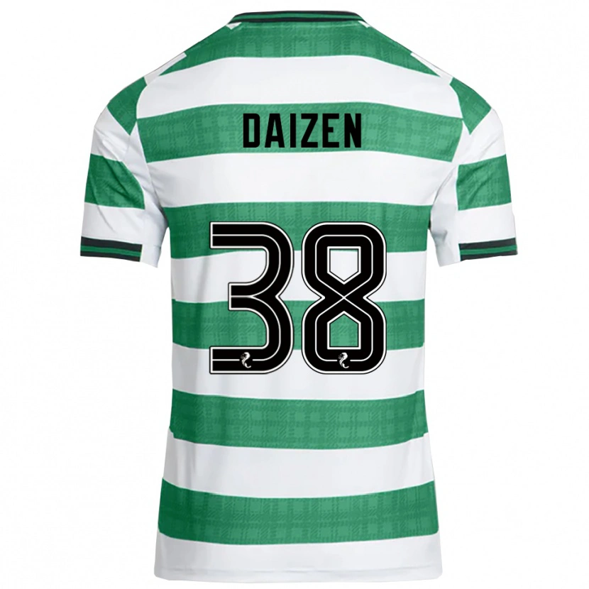 Danxen Enfant Maillot Daizen Maeda #38 Vert Blanc Tenues Domicile 2025/26 T-Shirt
