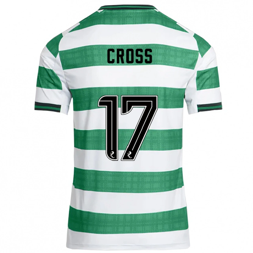 Danxen Enfant Maillot Morgan Cross #17 Vert Blanc Tenues Domicile 2025/26 T-Shirt